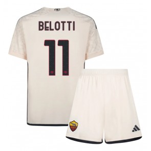 Maillot de foot AS Roma Andrea Belotti #11 Extérieur enfant 2023-24 Manches Courte (+ pantalon court)
